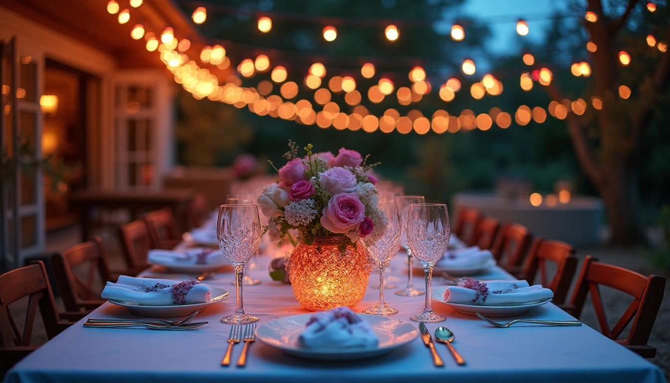 magical string light centerpieces