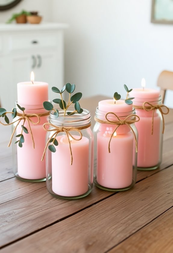 mason jar candle displays