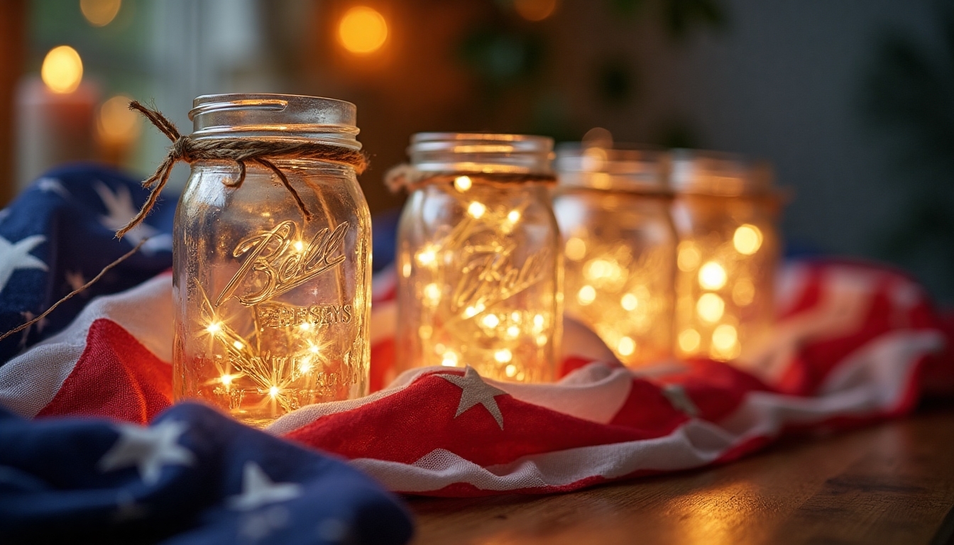 mason jar patriotic luminaries