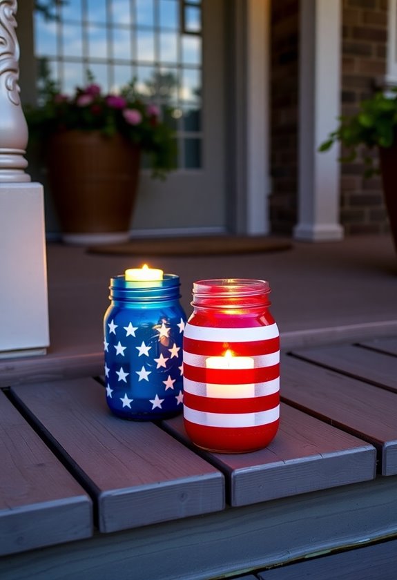 mason jar patriotic luminaries