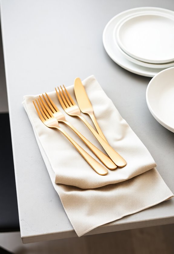 matte gold natural linen elegance