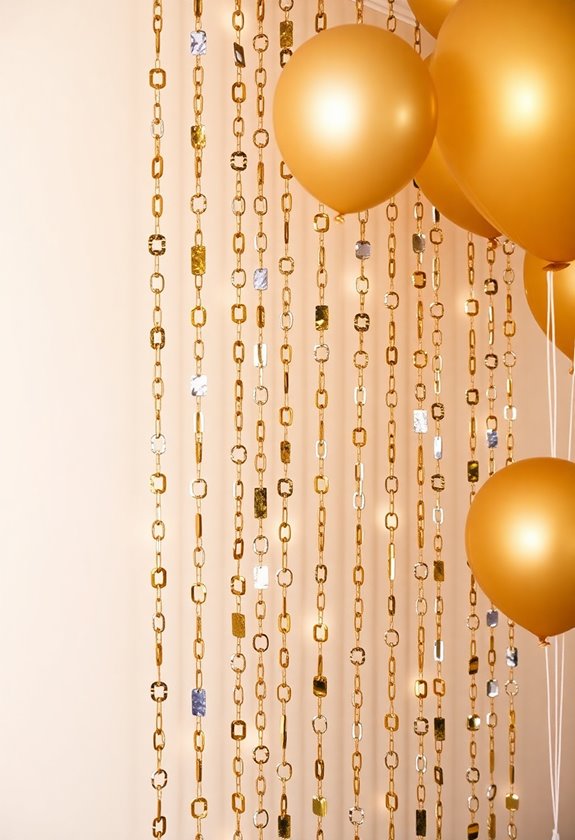 metallic garlands for celebrations