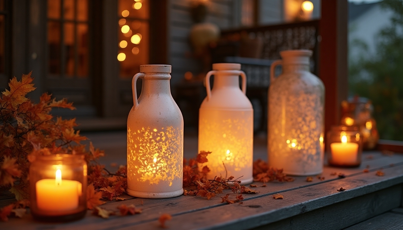 milk jug skeleton lanterns