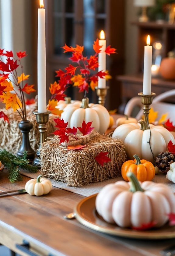 miniature hay bales decor