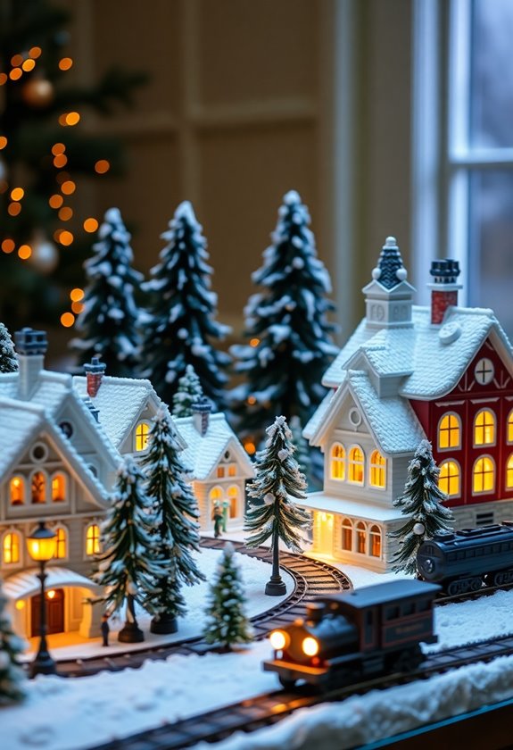 miniature winter wonderland display