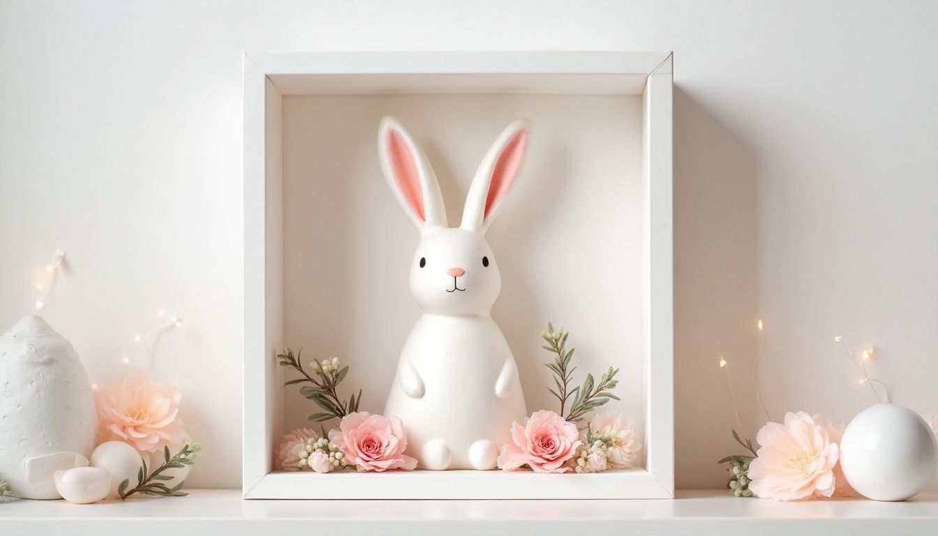 minimalist easter bunny decor