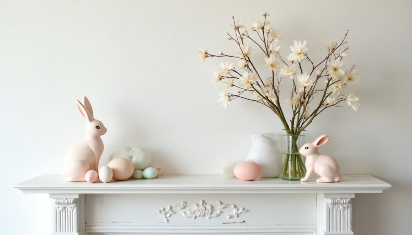 minimalist easter display elements