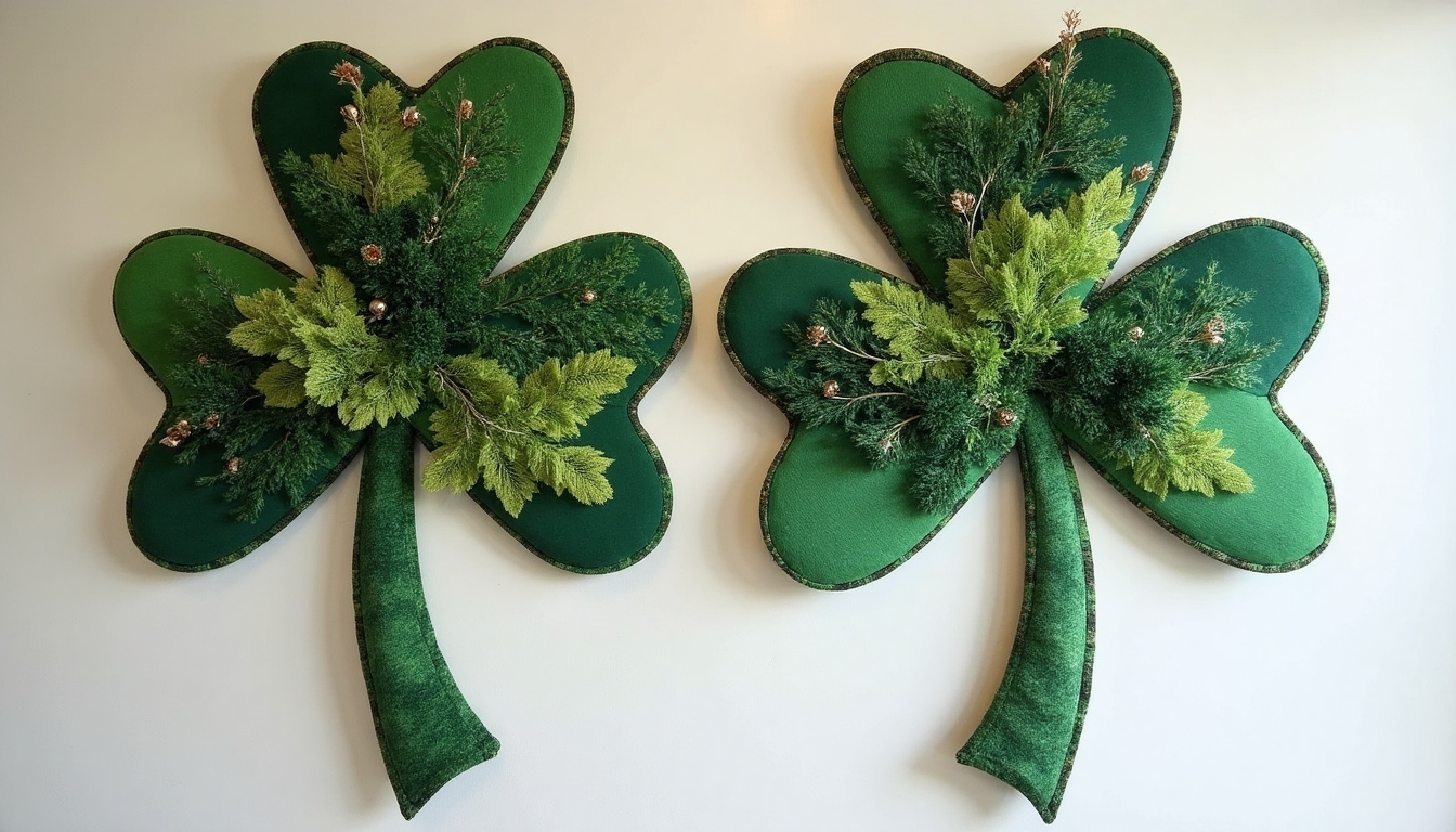 mixed media shamrock art