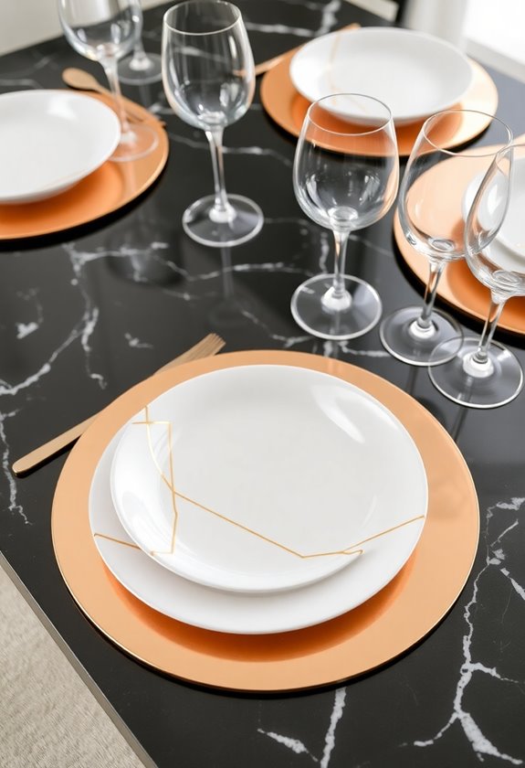 mixed metallic geometric elegance