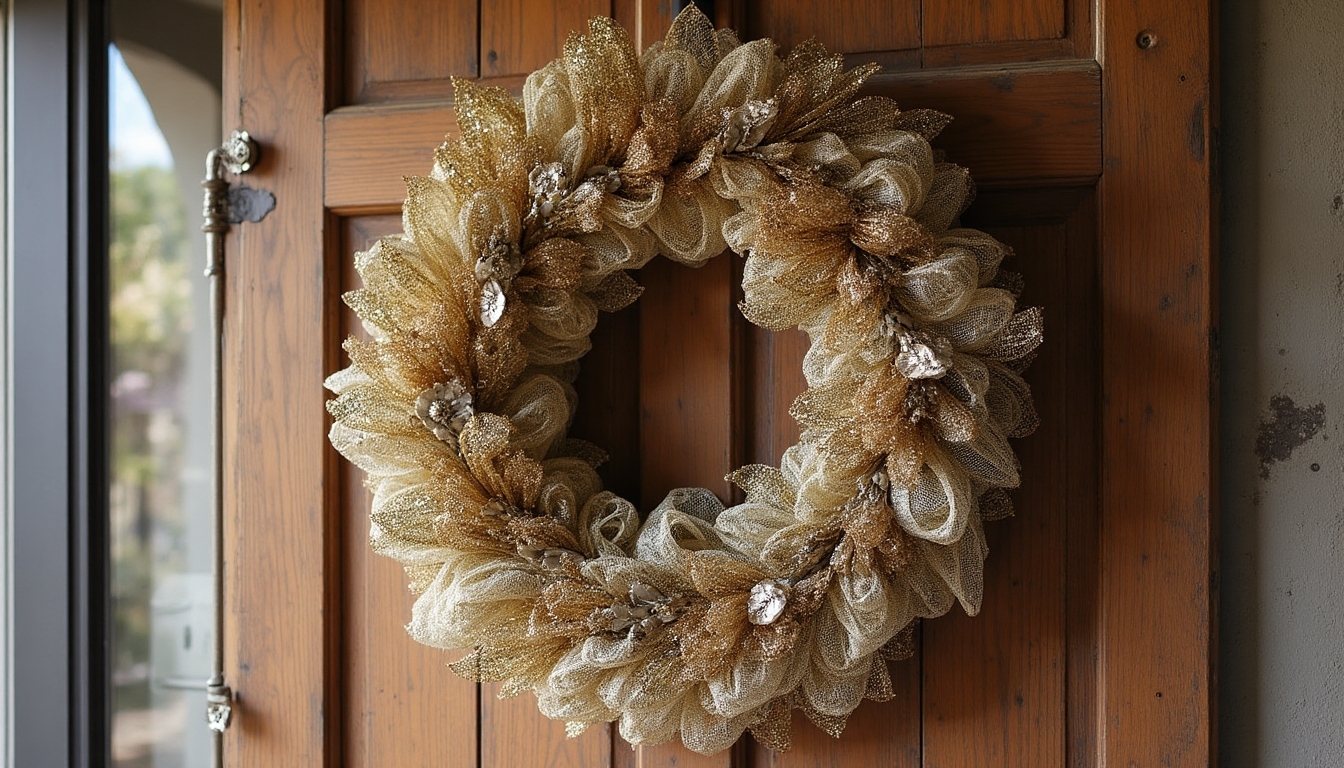 modern metallic wreath tutorial