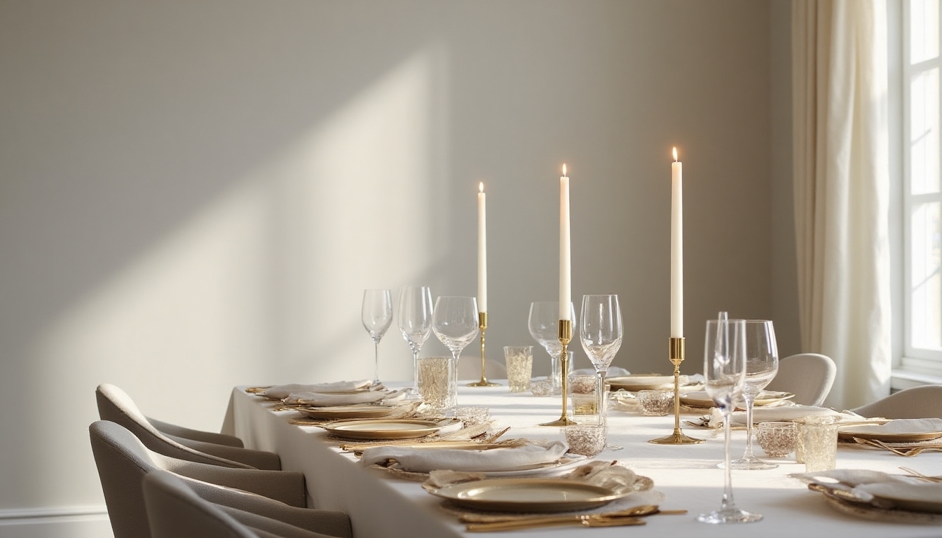 modern minimalist metallic elegance