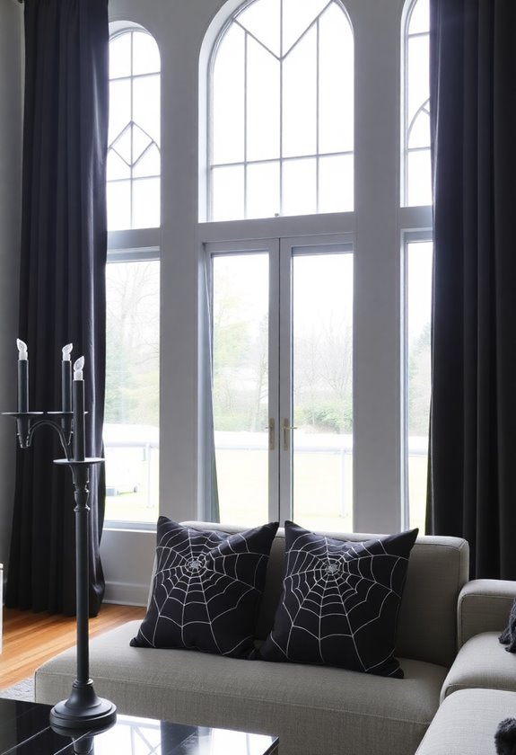modern monochromatic gothic decor