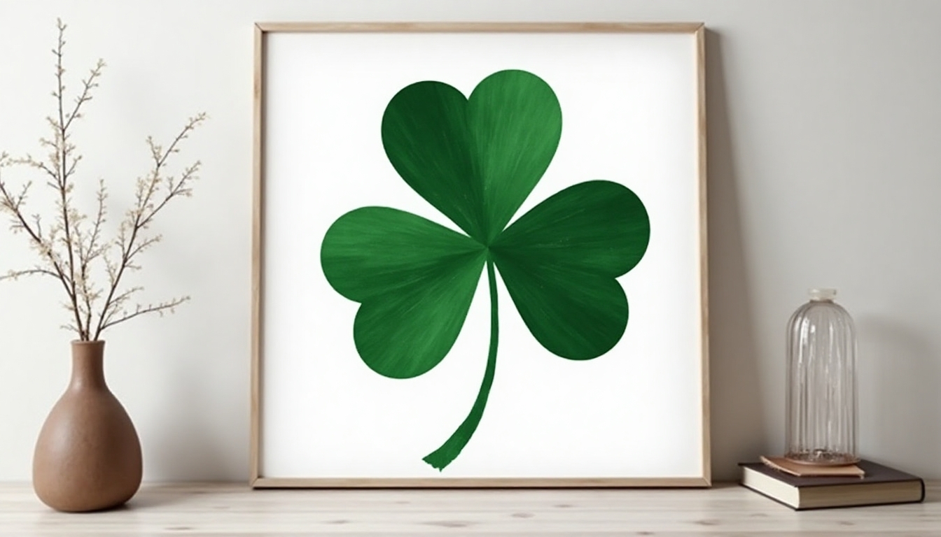 modern shamrock canvas prints