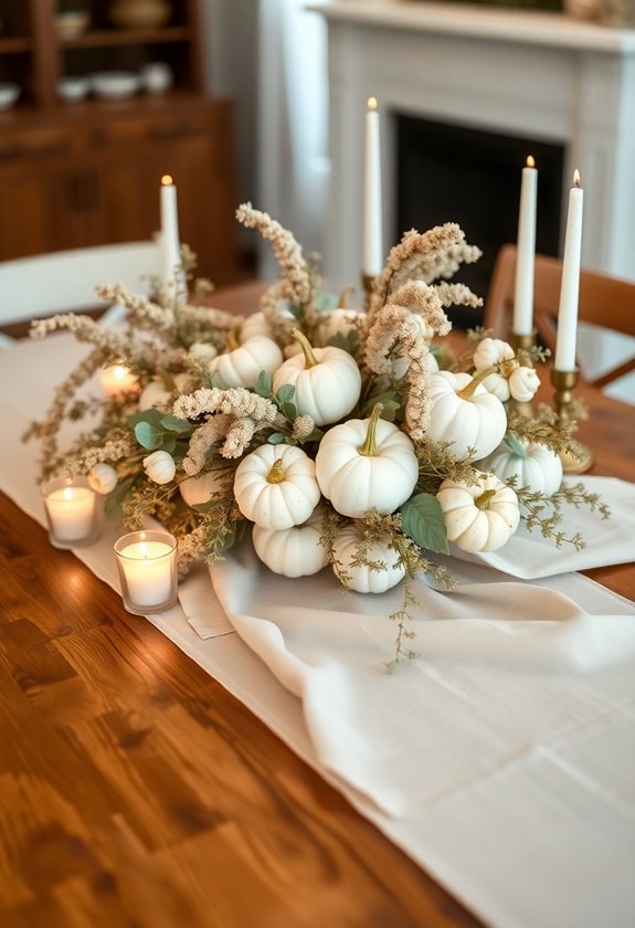 natural autumn table decor