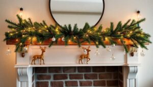natural christmas mantel decor