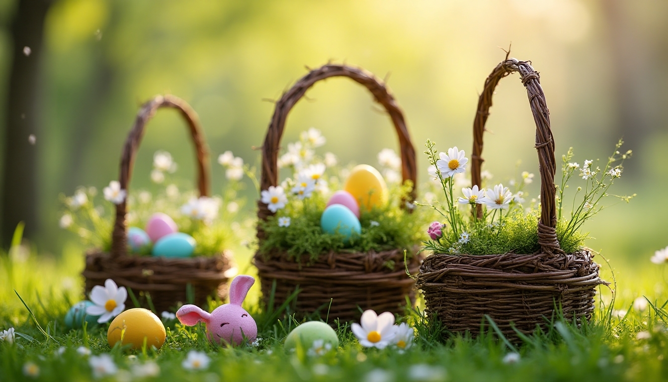 natural easter baskets crafting