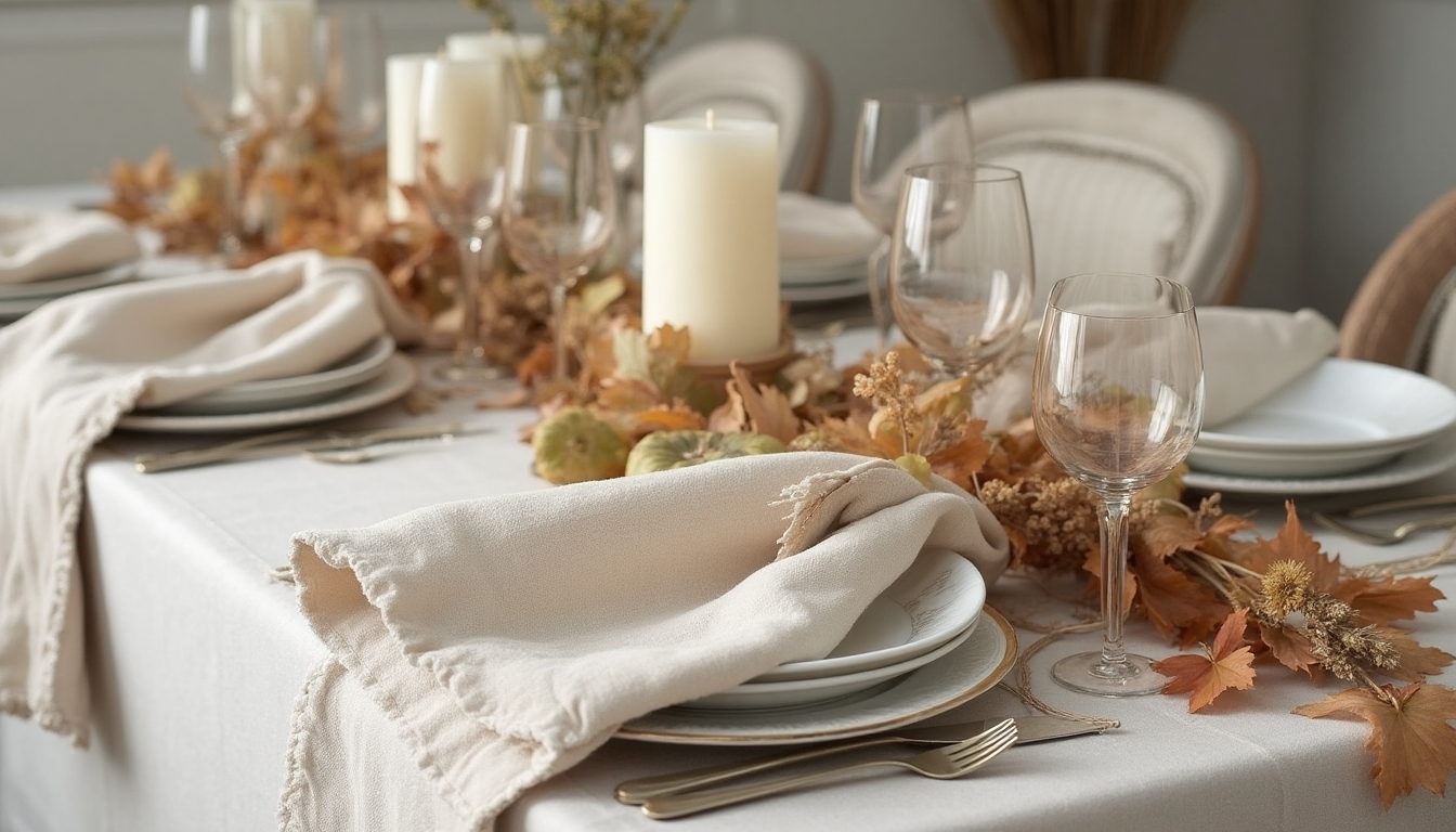 natural linens create ambiance