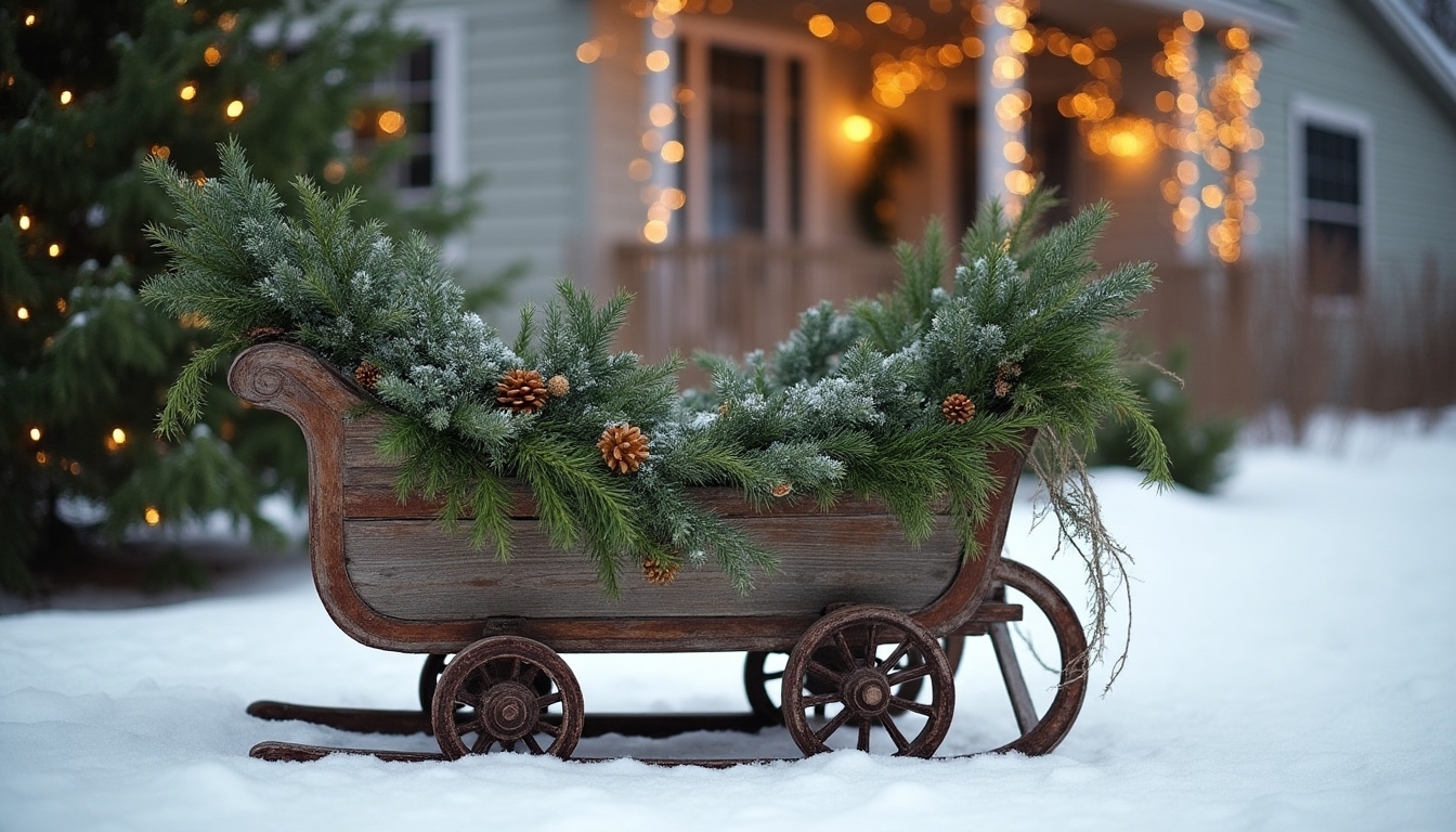 nostalgic holiday wooden sleds