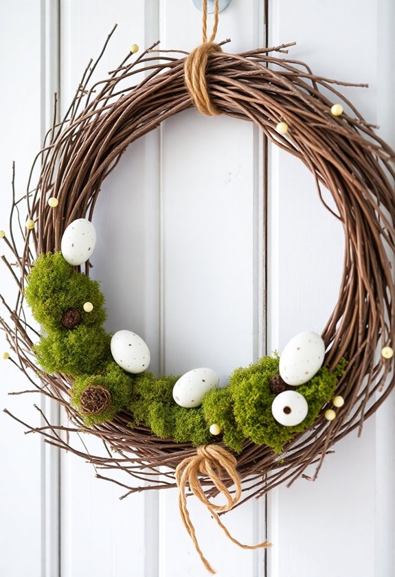 organic spring nest wreath