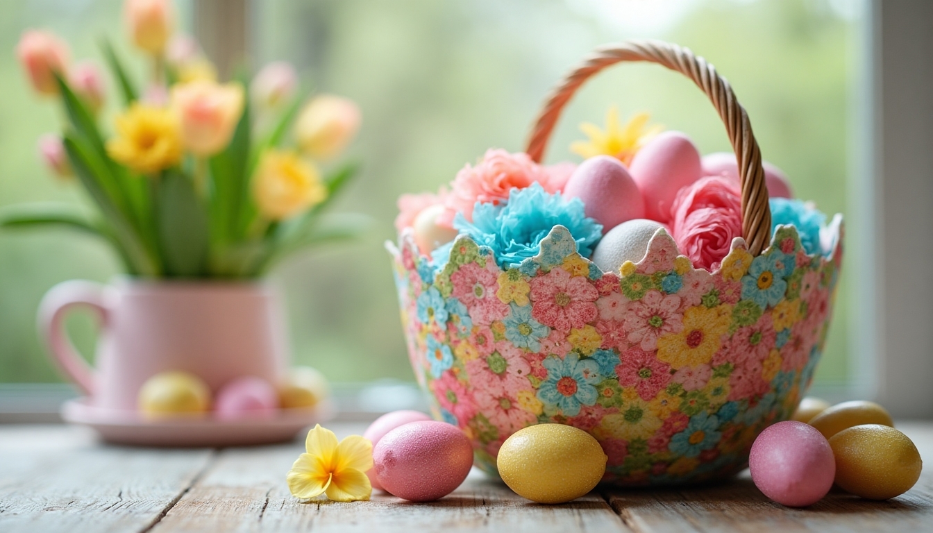 paper plate easter basket