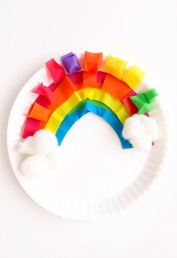 paper plate rainbow craft