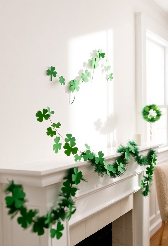 paper shamrock garland craft