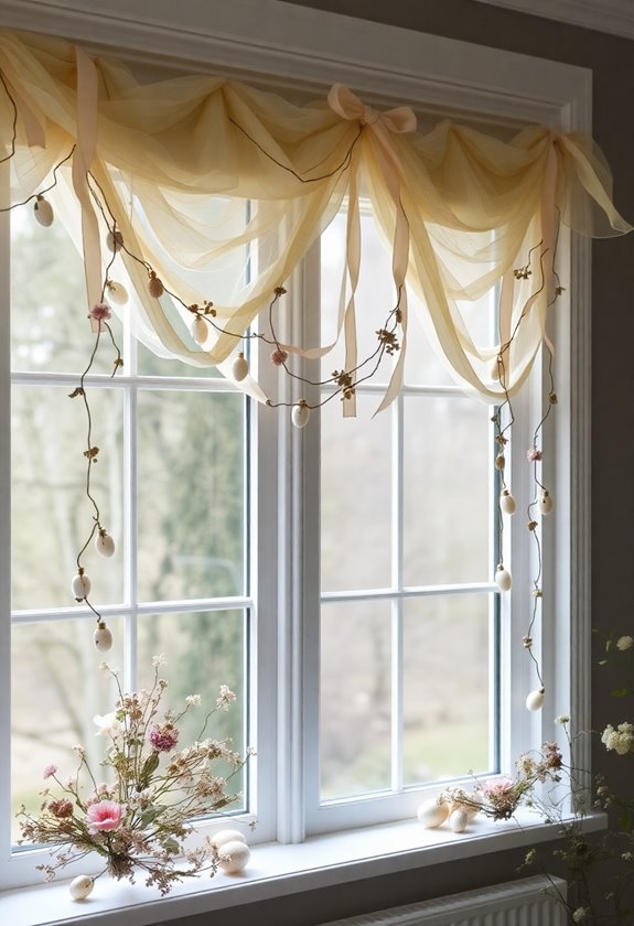 pastel egg window decorations
