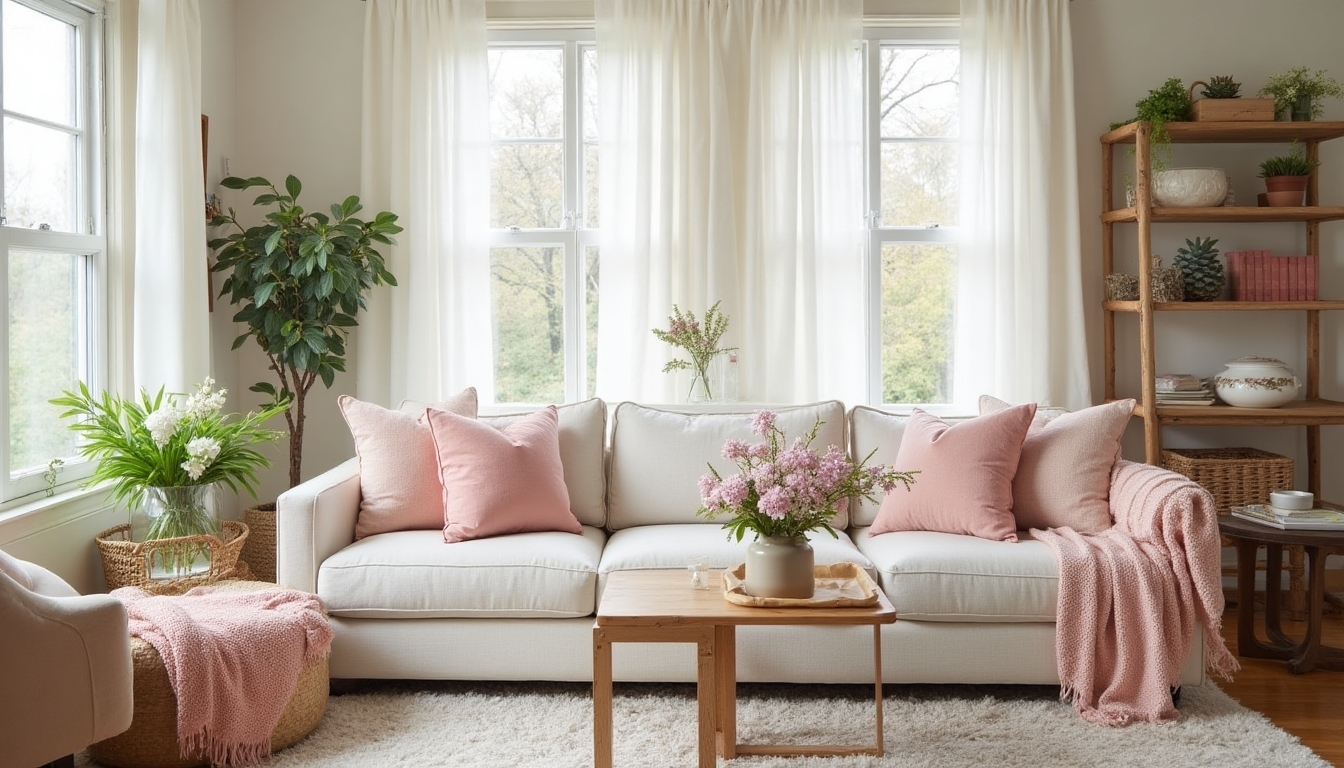 pastel pillows and blankets