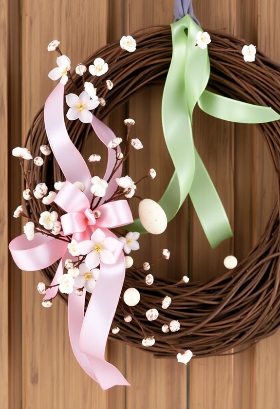 pastel ribbon spring wreaths