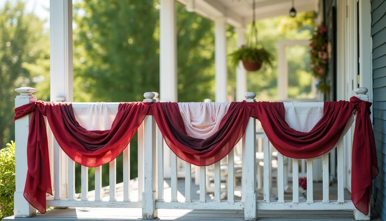 patriotic bunting and ribbons