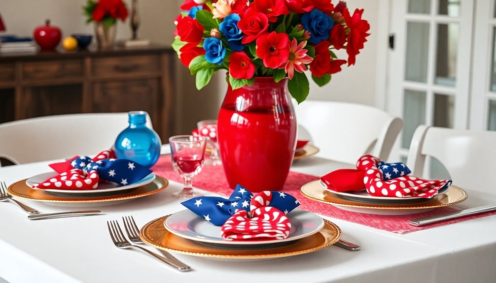 patriotic celebration table decor