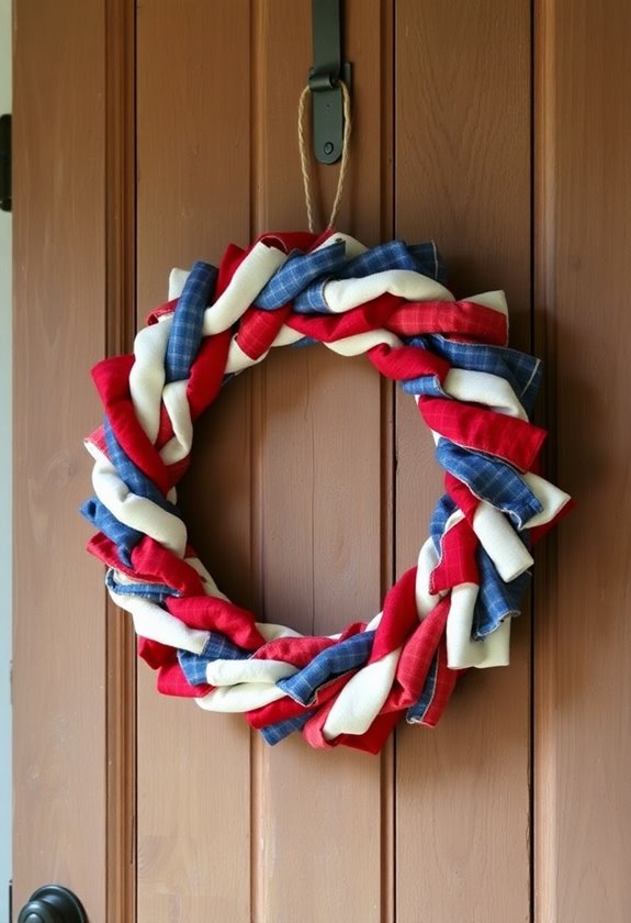 patriotic fabric wreath project