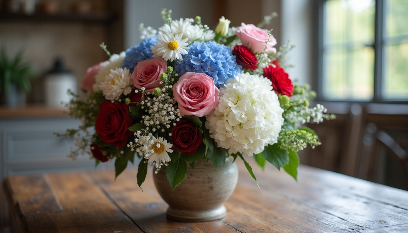 patriotic floral arrangement ideas