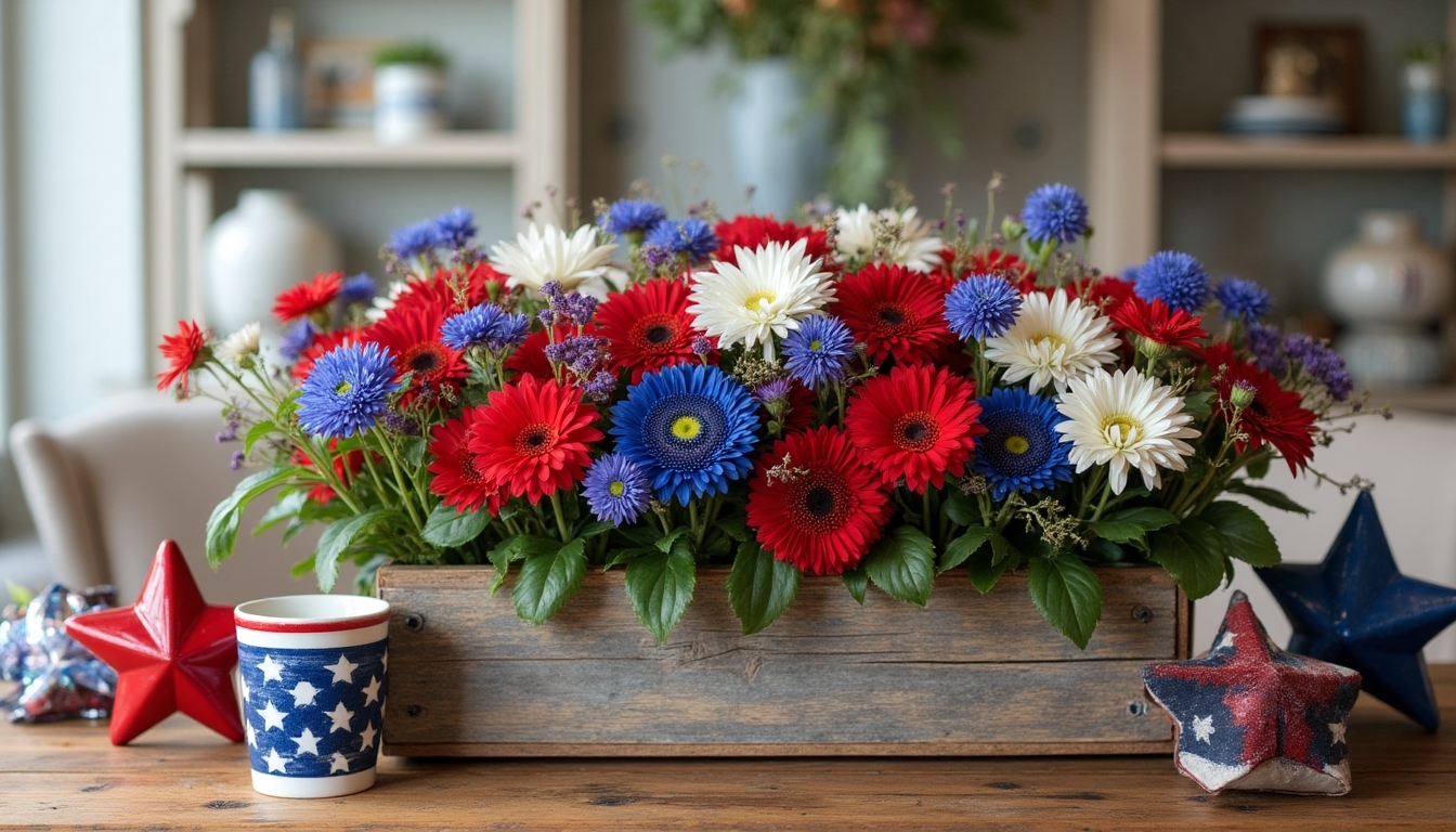 patriotic floral arrangements ideas