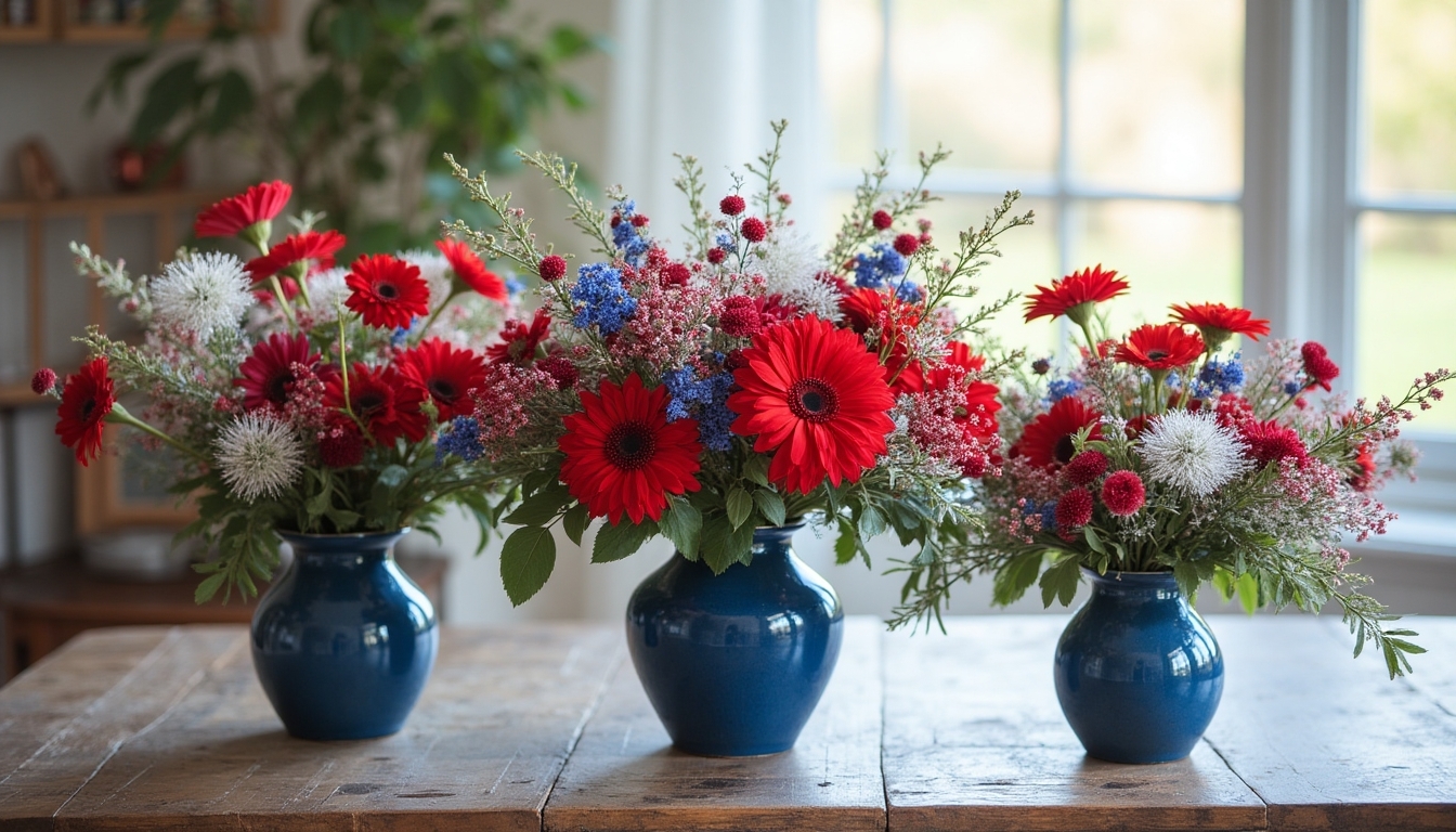 patriotic floral arrangements ideas