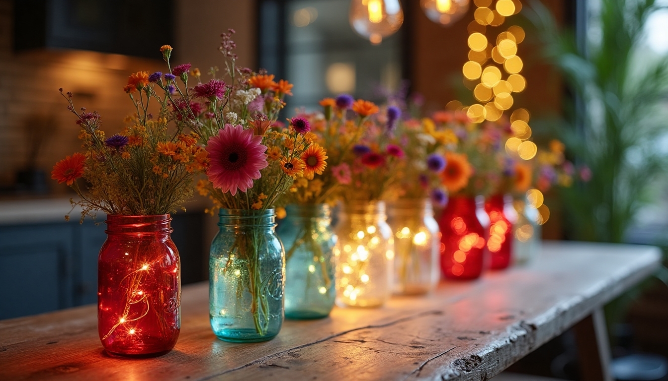 patriotic mason jar centerpieces