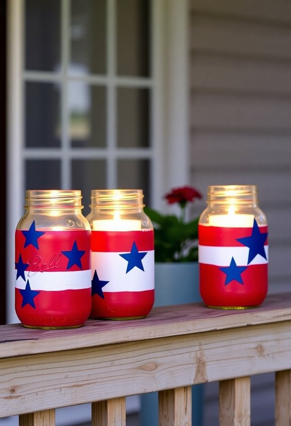 patriotic mason jar luminaries
