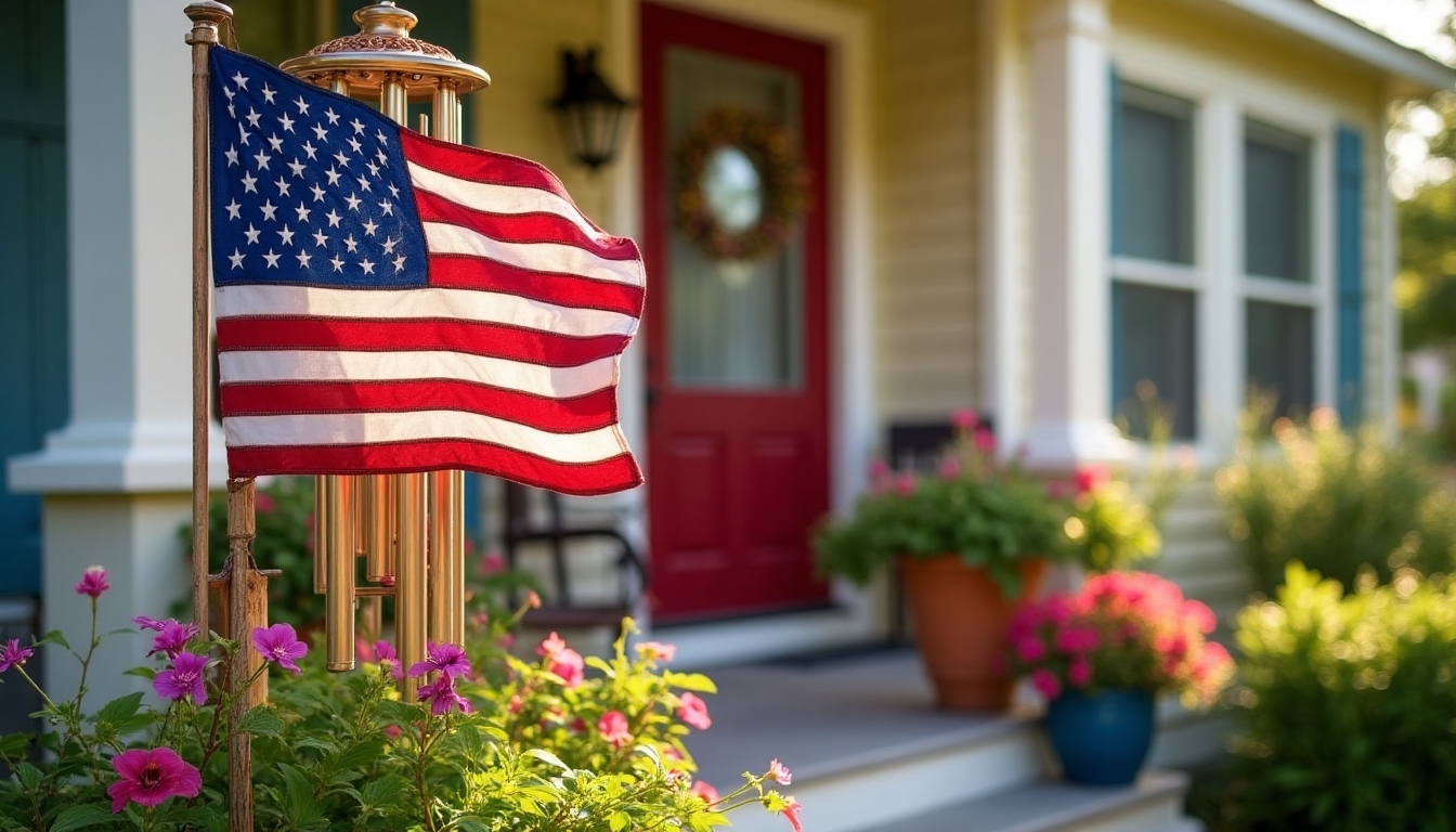 patriotic outdoor wind decor