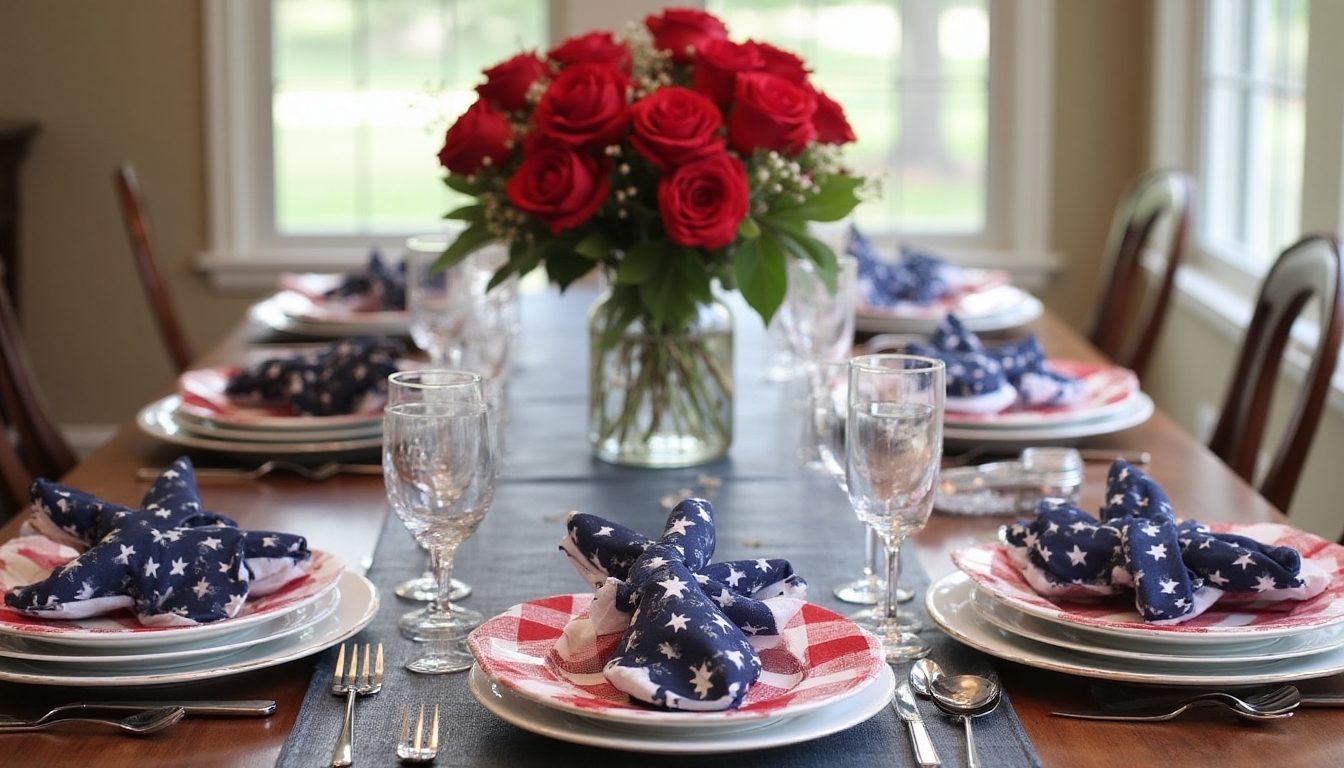 patriotic table setting ideas