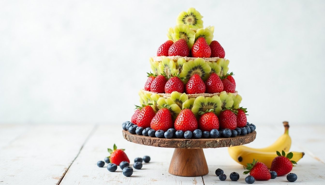 patriotic tiered fruit display