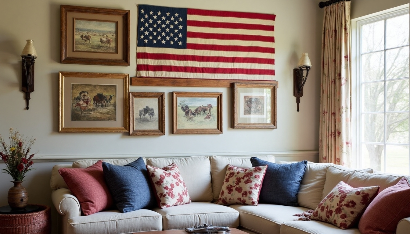 patriotic wall gallery display