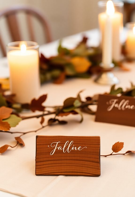 personalized thanksgiving name cards