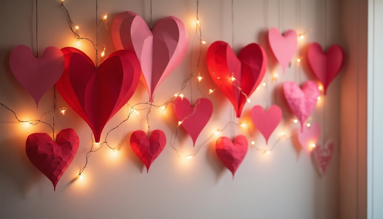 playful romantic wall display