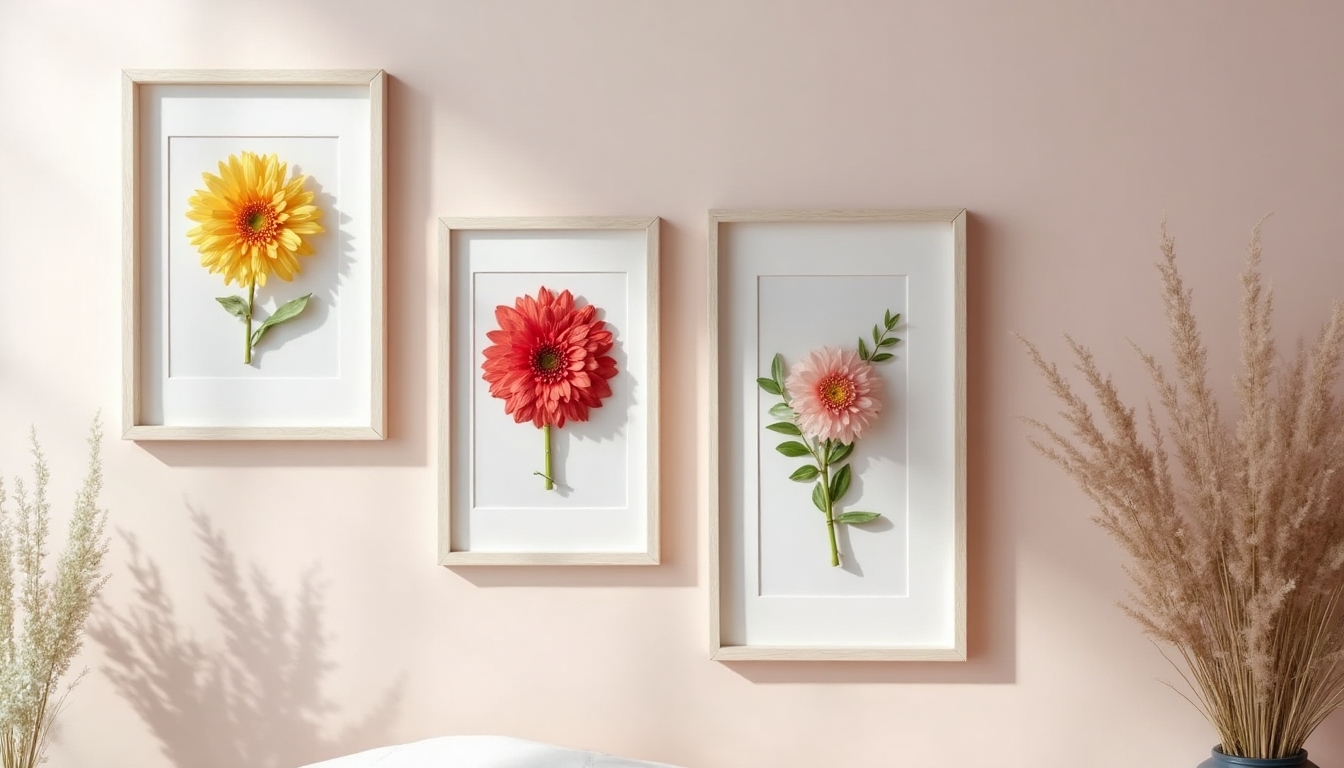 pressed flower frame art