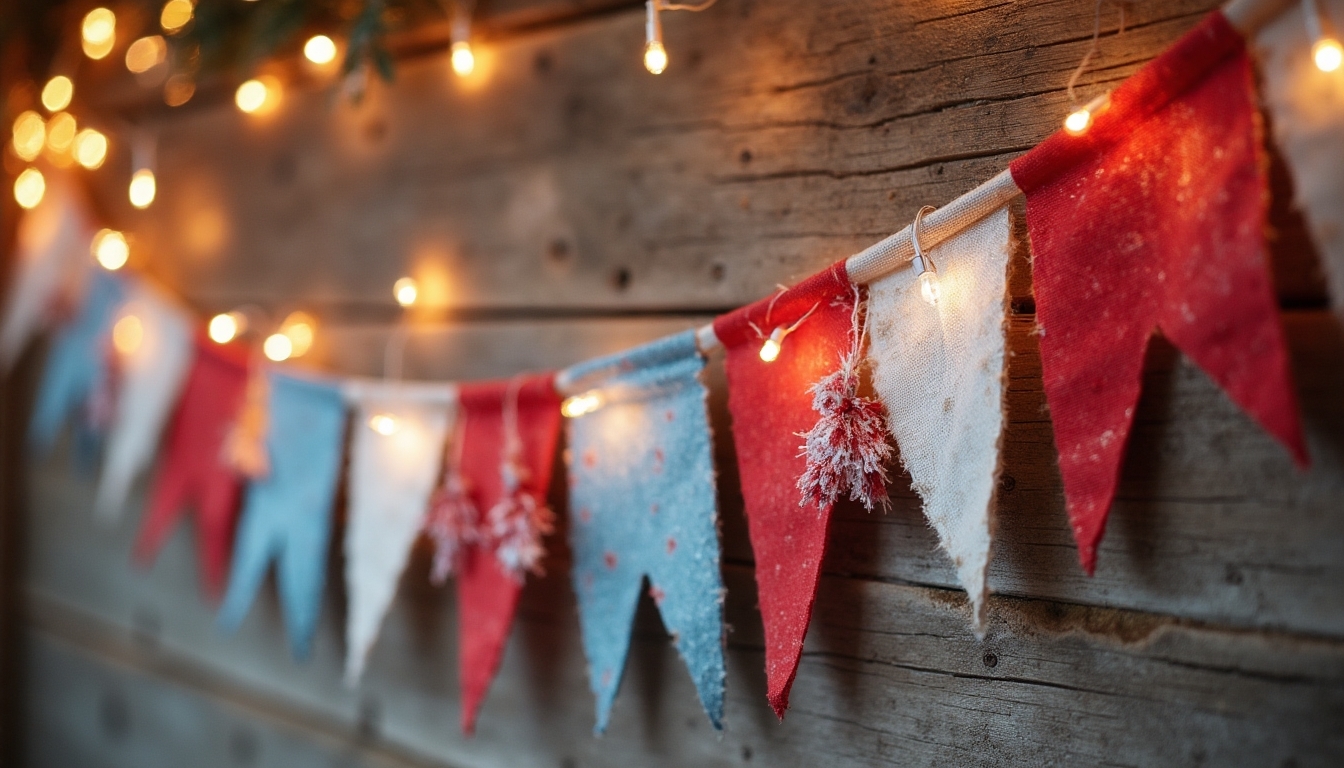 quick patriotic no sew bunting