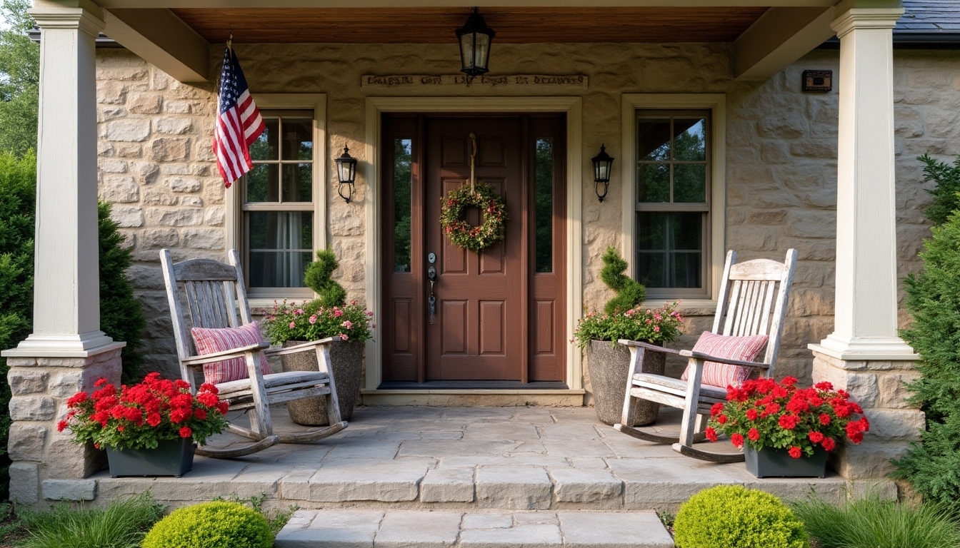 rustic americana porch charm