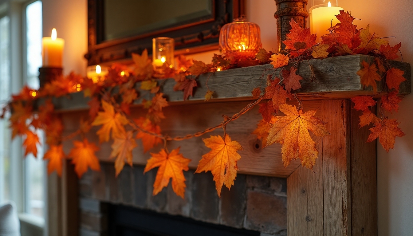 rustic autumn decor bunting