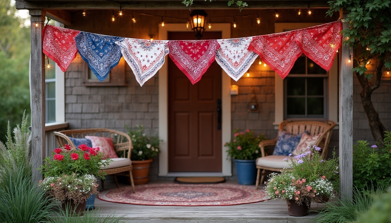 rustic bandana festoon decorations