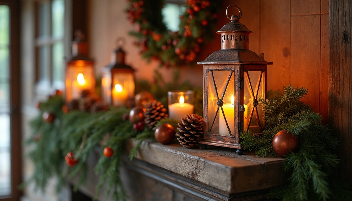 rustic copper and wood