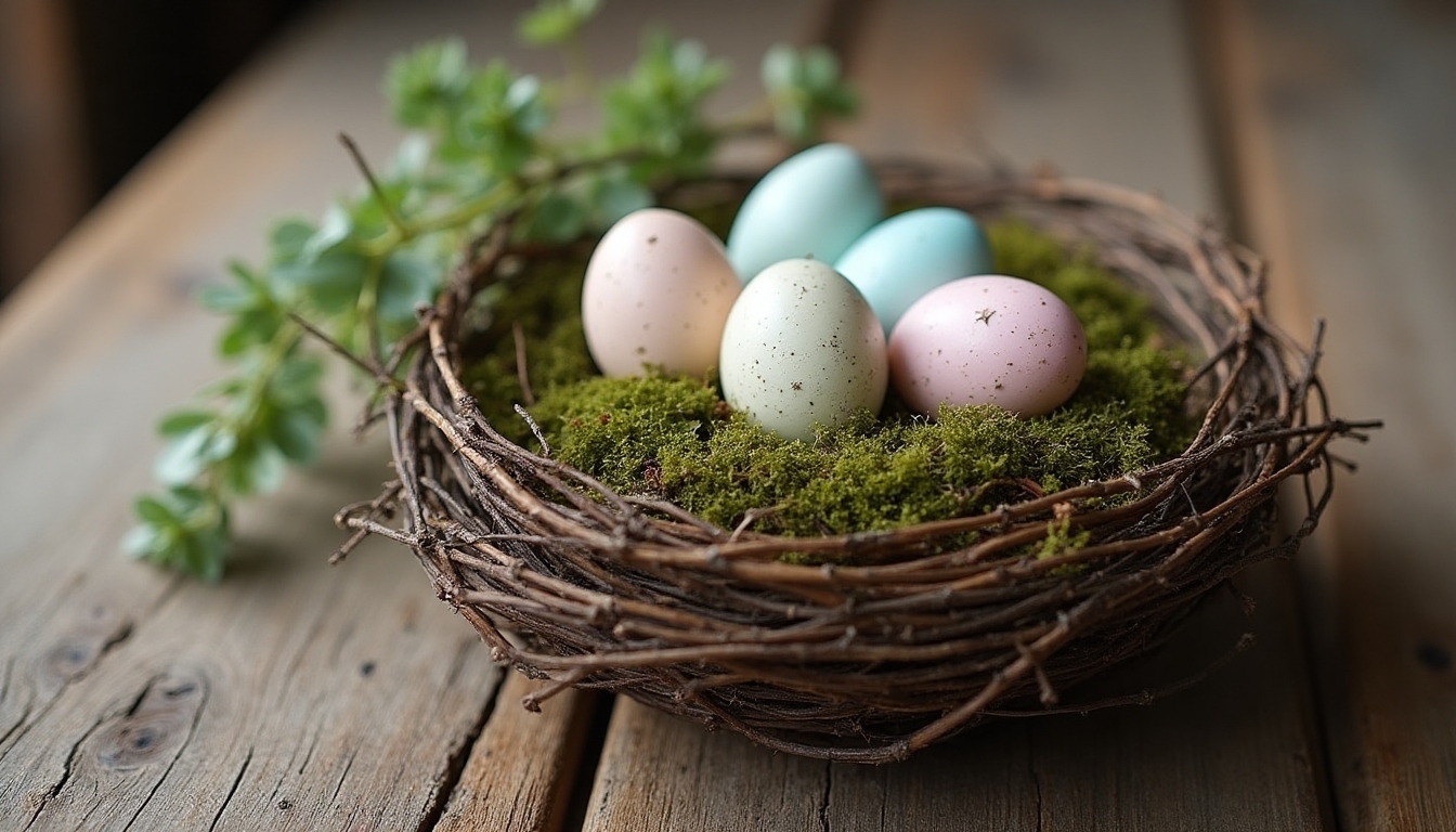 rustic easter centerpiece creation